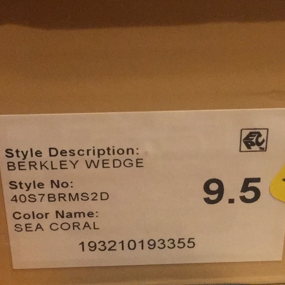 MICHAEL KORS Canvas Orange Wedge Sandals 9 /9.5 - Picture 3 of 3